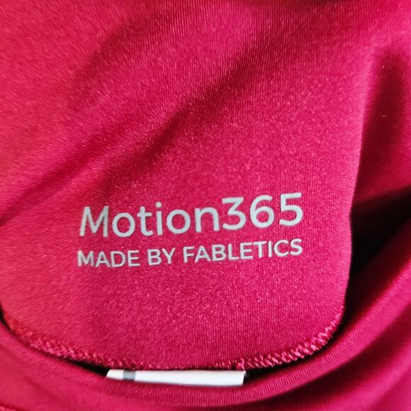 Fabletics Women's XL Motion 365 Leggings Merlot Red Strappy Back Athletic Gym - Picture 6 of 8